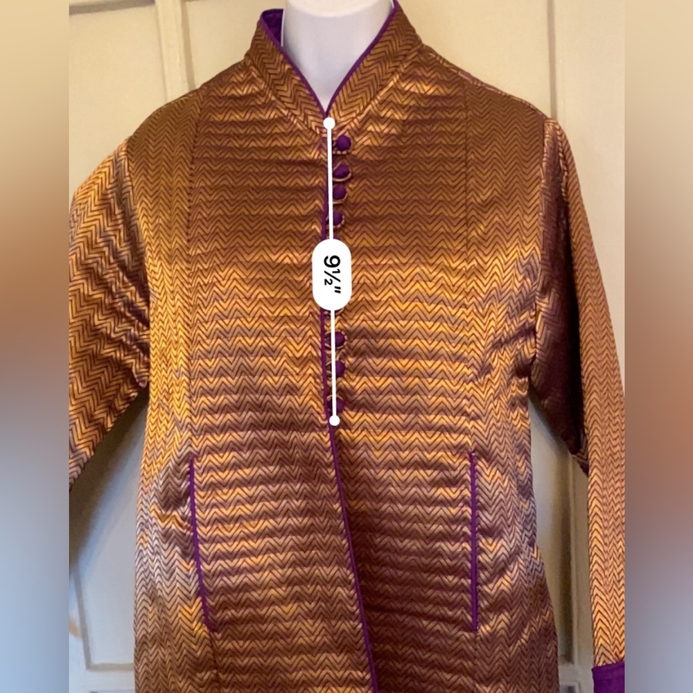 Mandarín Callar string quilted coat for women  large, pre owned. - Picture 14 of 16